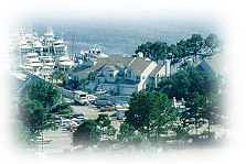 Aerial photo of the community at Bay Point Resort in Panama City Beach, Florida.